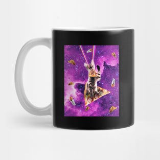 Outer Space Pizza Cat - Rainbow Laser, Taco, Burrito Mug